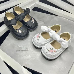 کفش مجلسی دخترانه گلدوزی مدل A.Baby